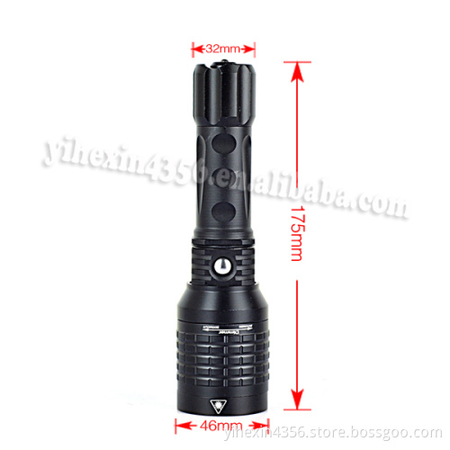Boruit Rechargeable Red Green Laser Flashlight with Battery and Charger